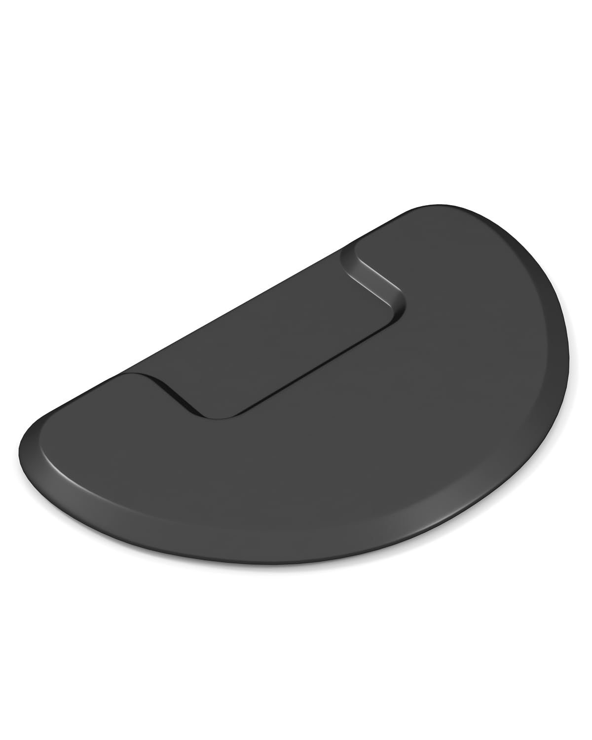 Black Salon Chair Mat with Slot, 1/2-Inch Thick