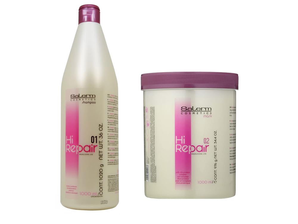 Salerm Hi Repair Shampoo and Repair Mask Combo Set