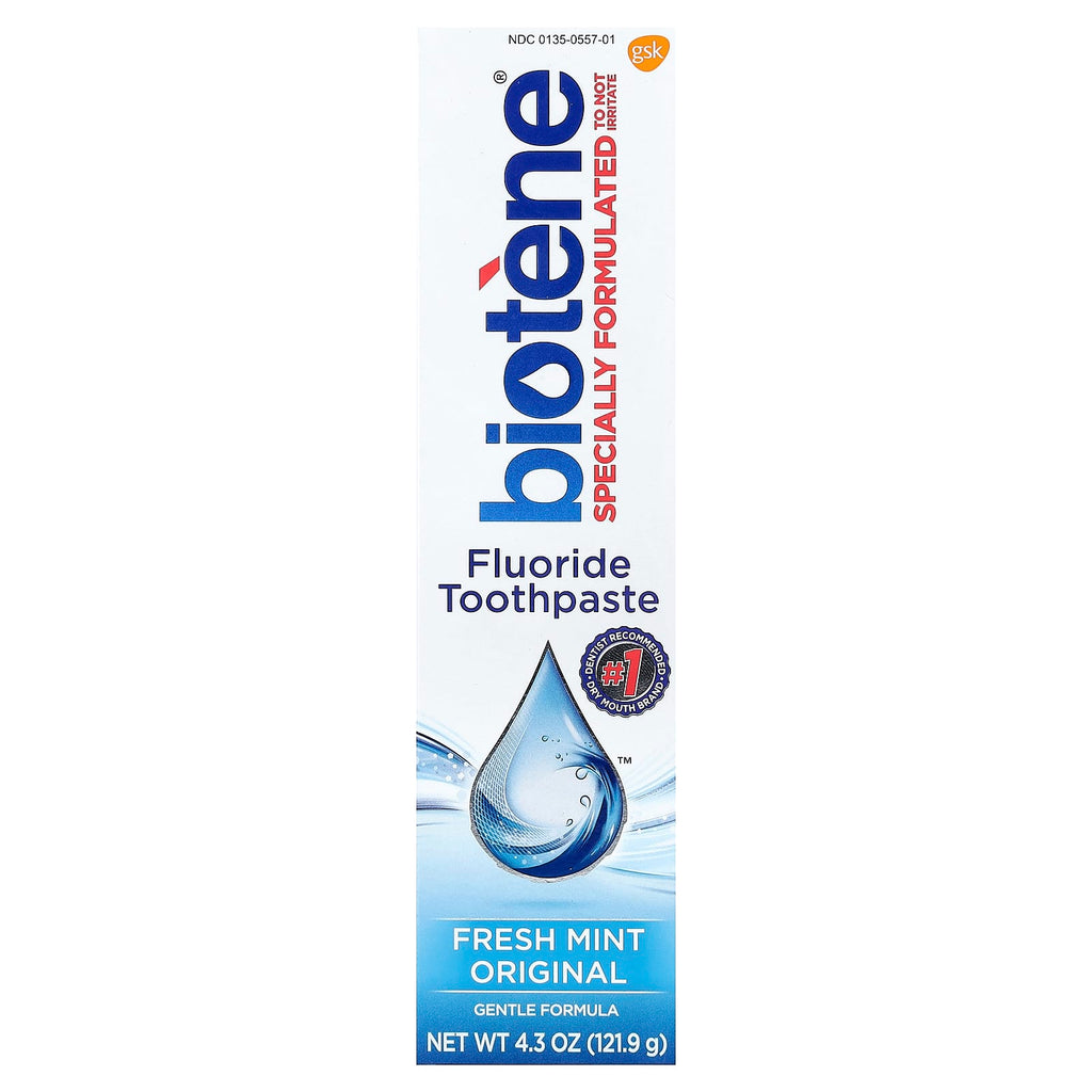 Biotene Dental Products, Fluoride Toothpaste, Fresh Mint Original, 4.3 oz (121.9 g)