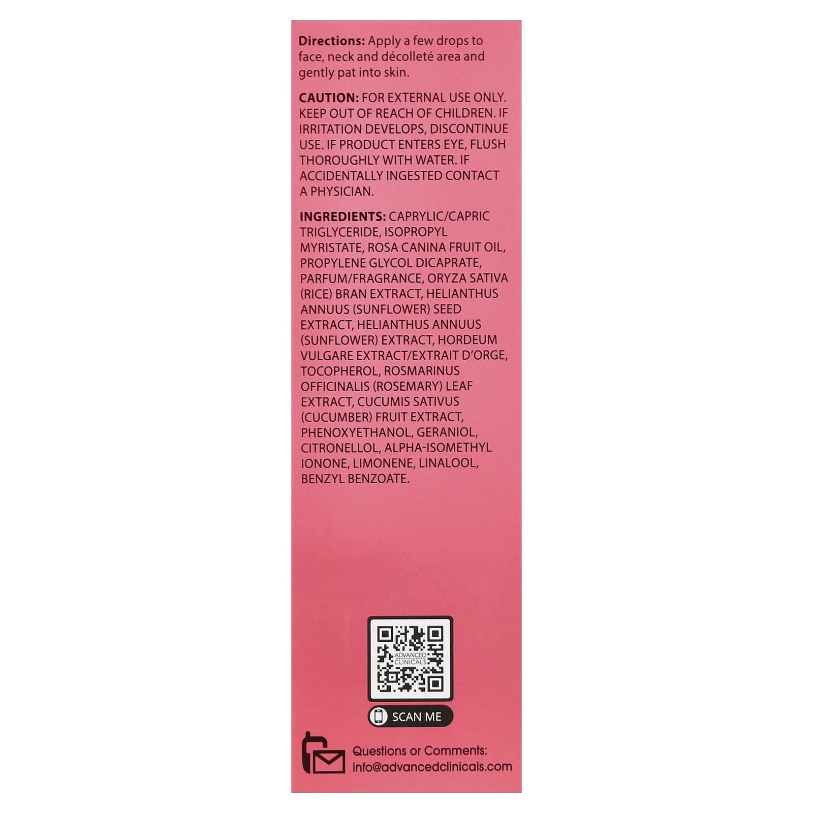 Advanced Clinicals, Rosehip Oil, 1.8 fl oz (53 ml)