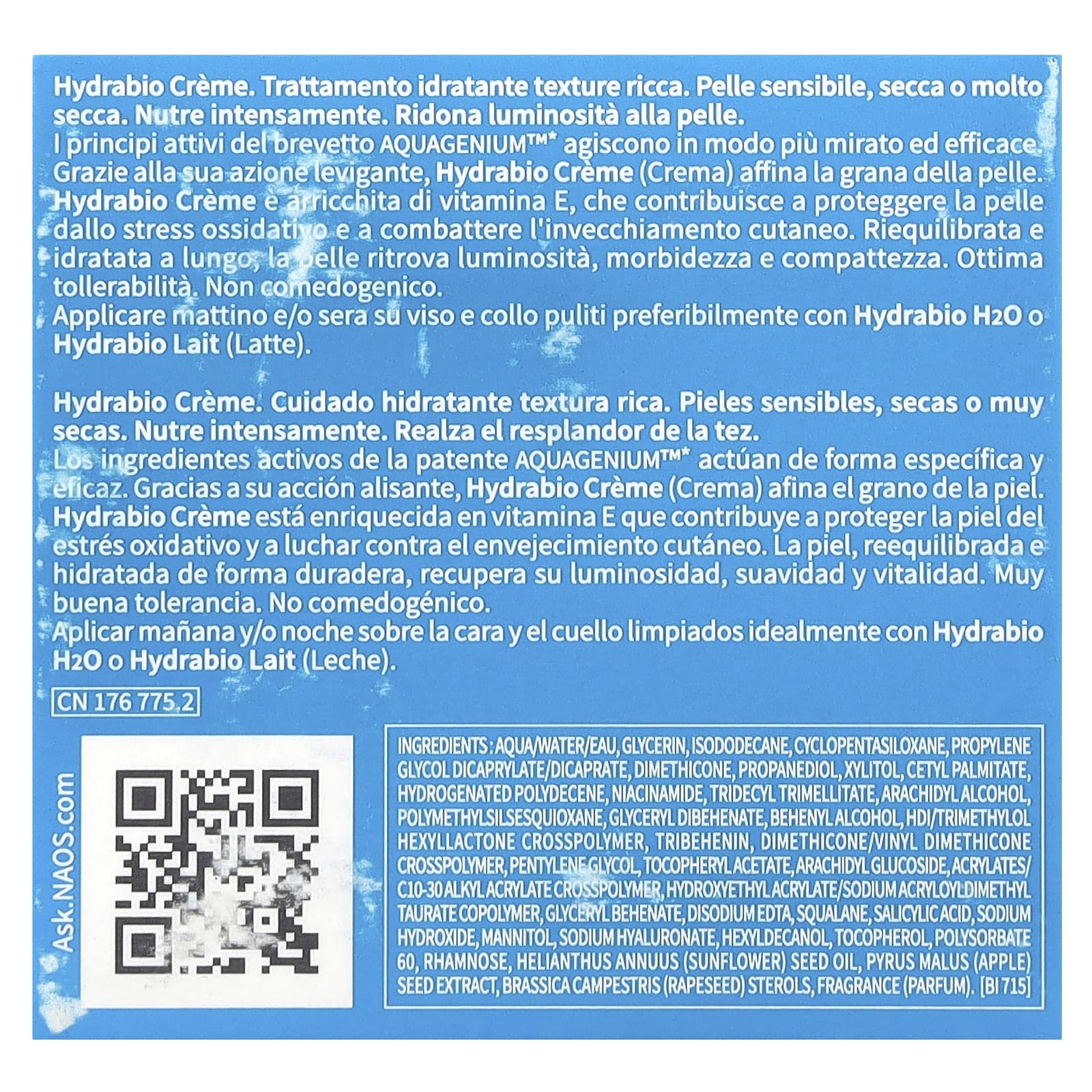 Bioderma, Hydrabio Creme, Rich Moisturising Care , 1.7 fl oz (50 ml)