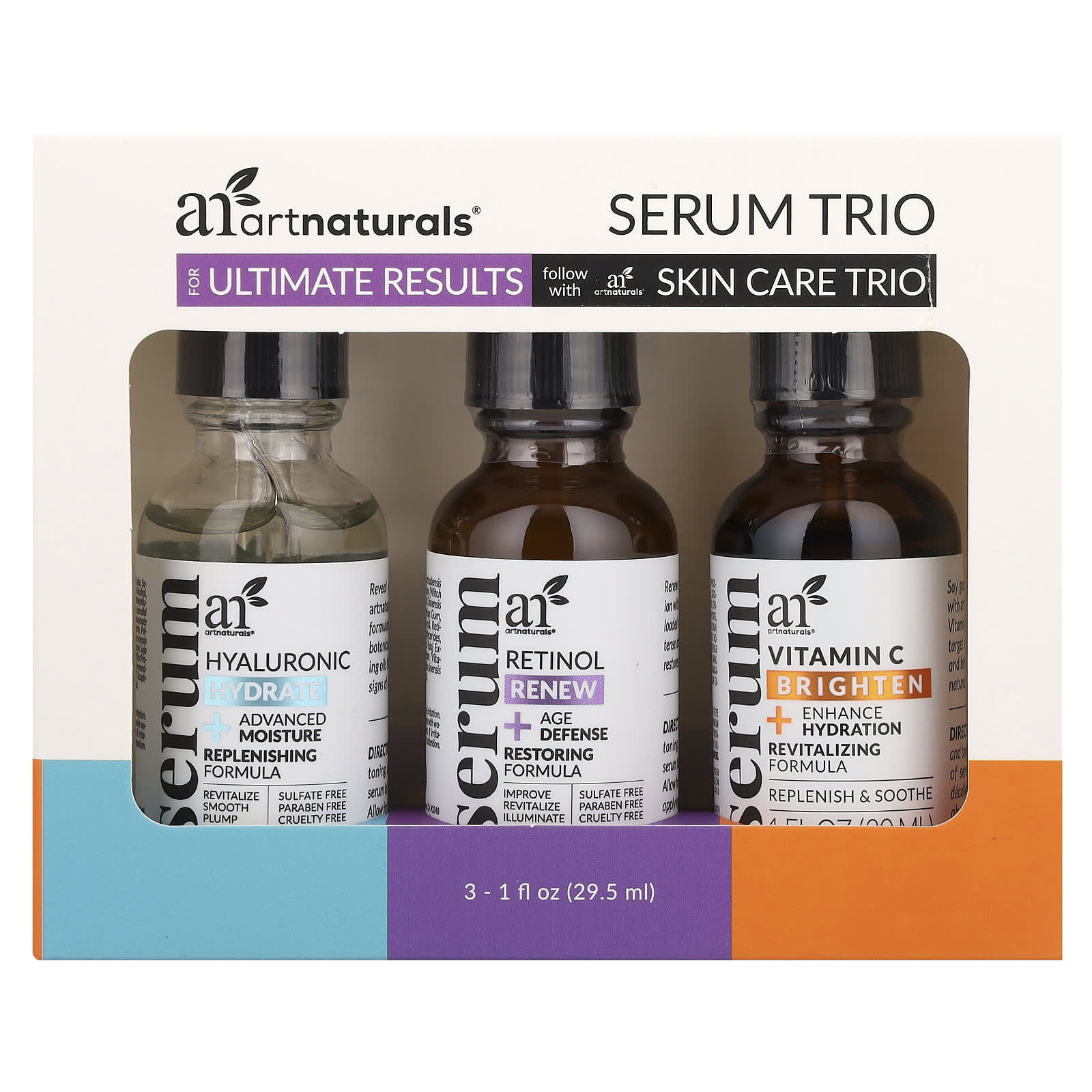 artnaturals, Serum Trio, 3 Piece Set, 1 fl oz (29.5 ml) Each