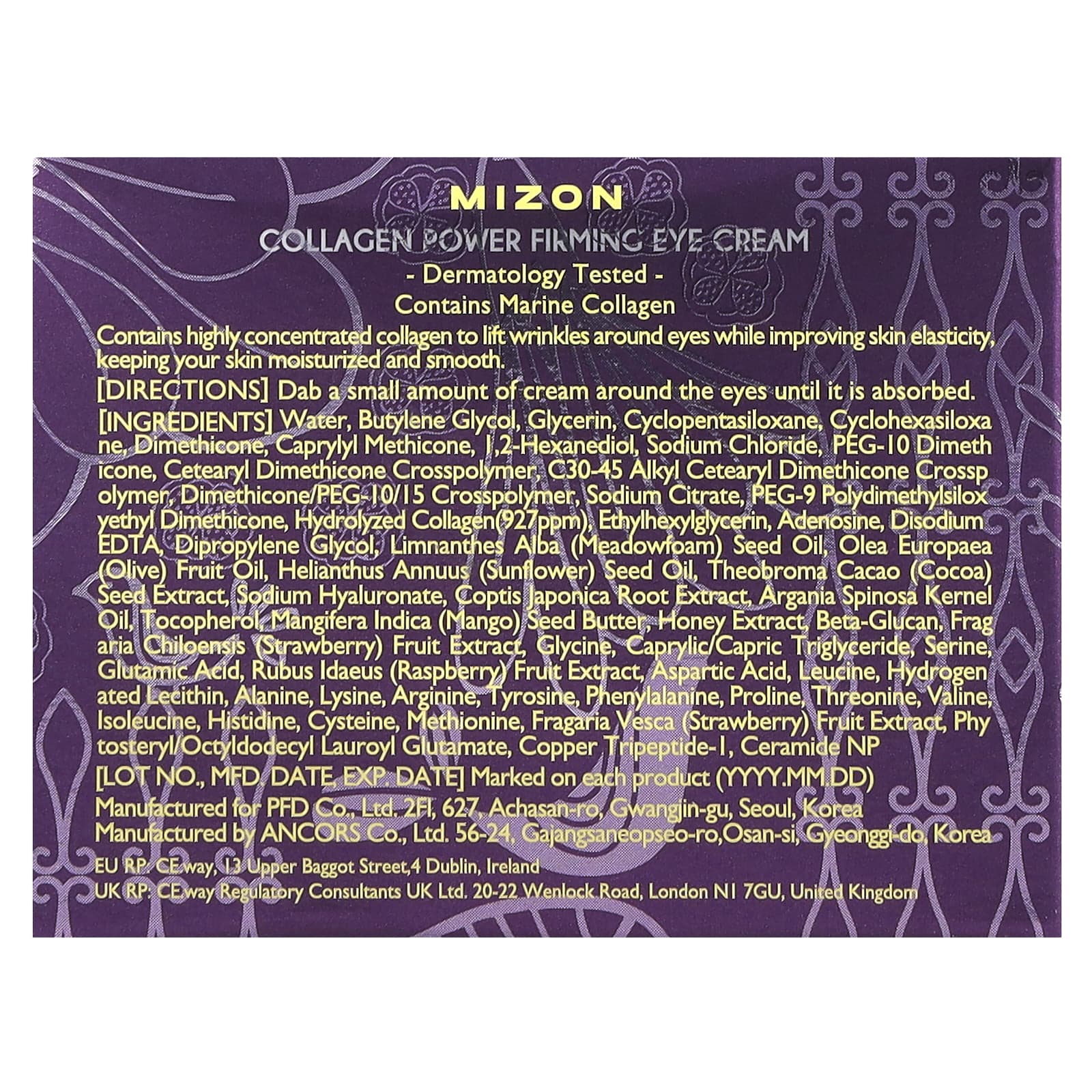 Mizon, Collagen Power Firming Eye Cream, 0.84 fl oz (25 ml)