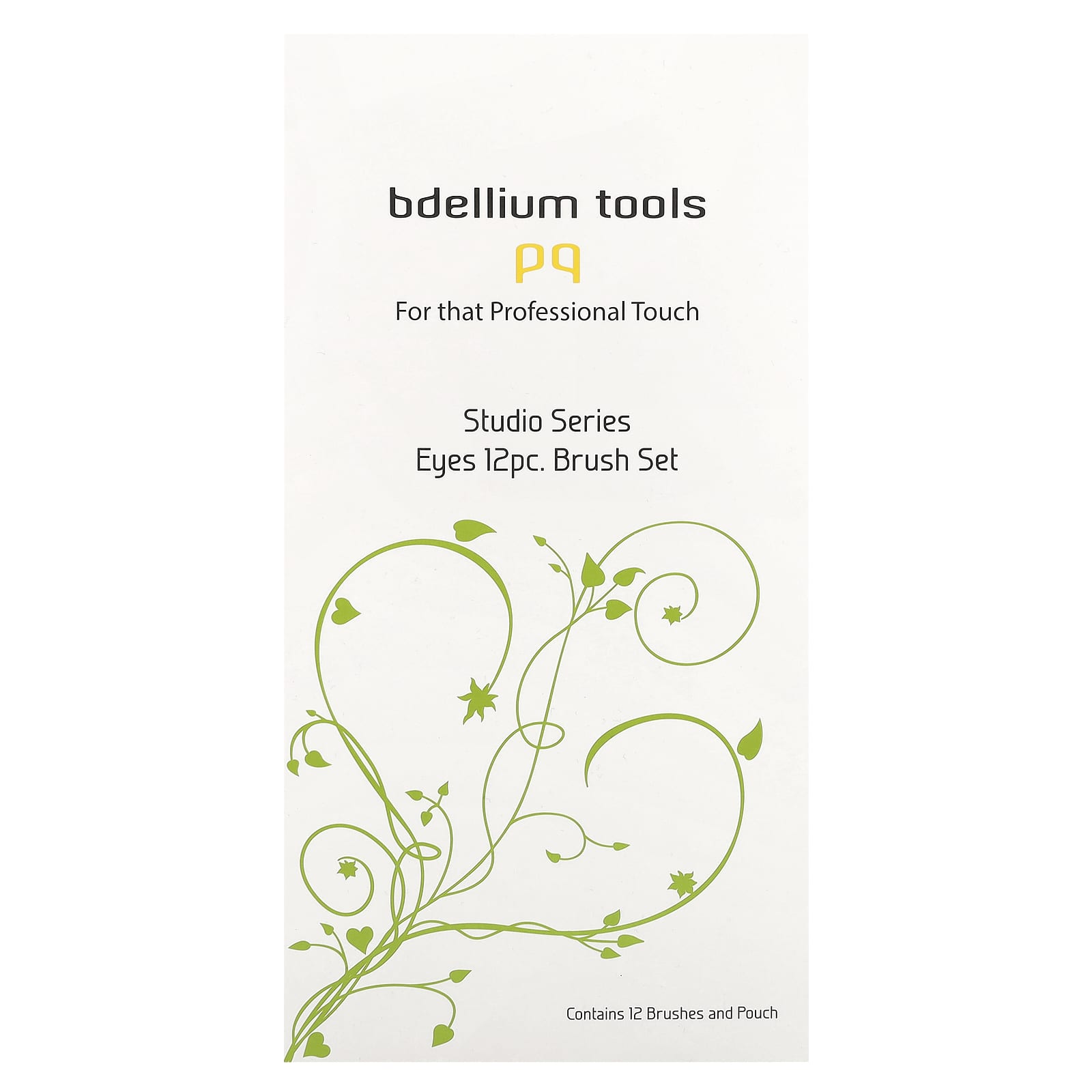 Bdellium Tools, Studio Series, Eyes Brush Set and Pouch, 12 Pc Set