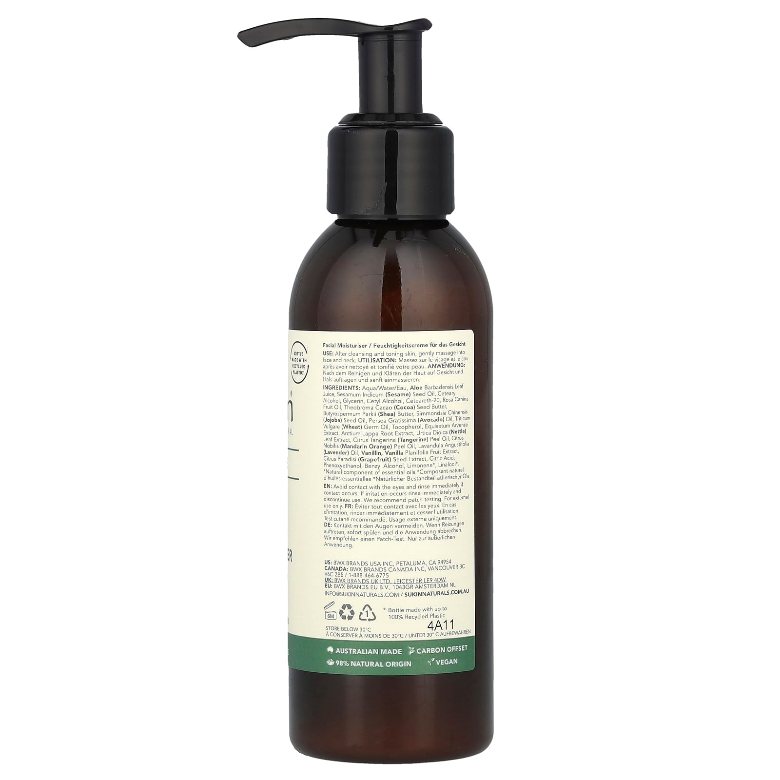 Sukin, Signature, Facial Moisturiser, 4.23 fl oz (125 ml)
