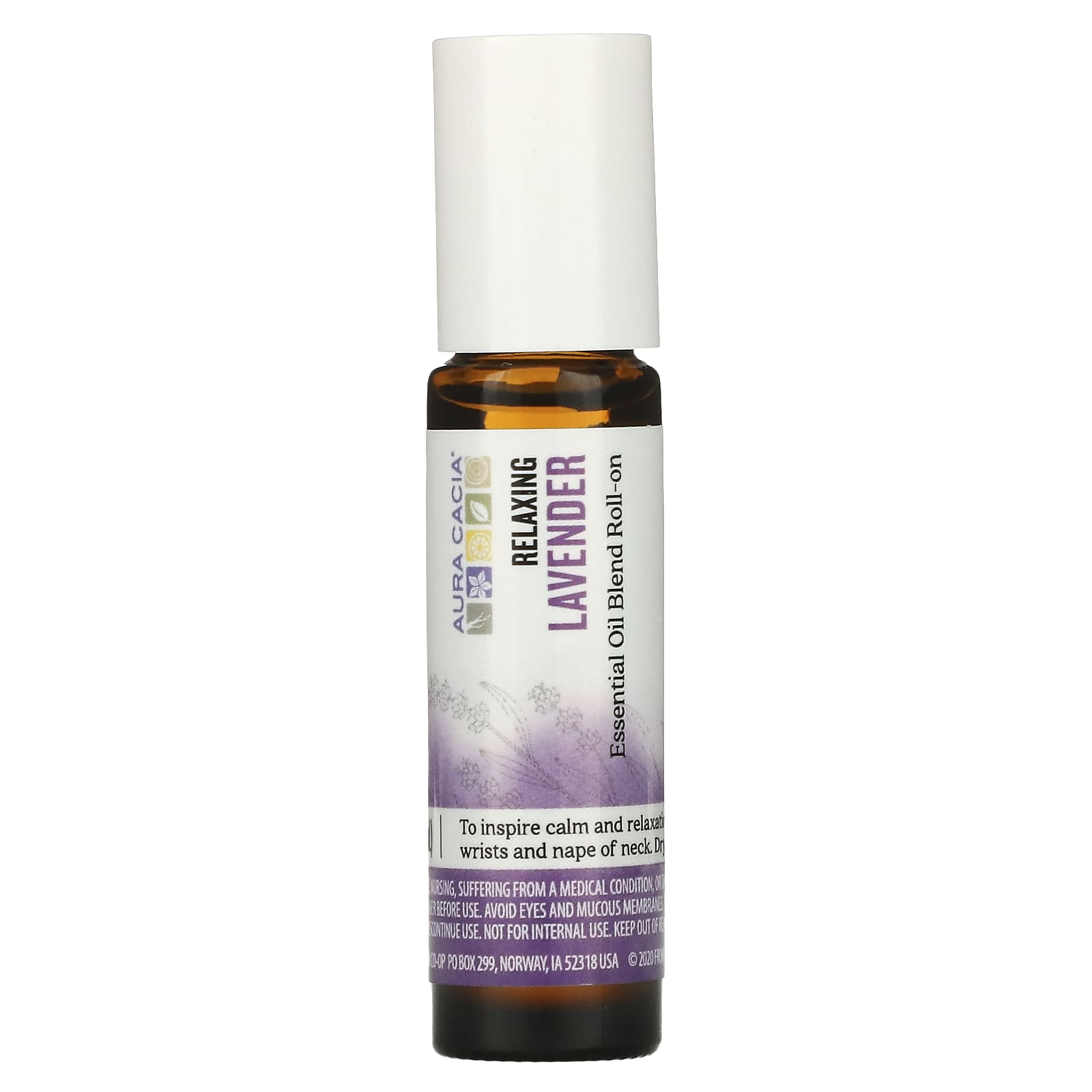 Aura Cacia, Essential Oil Blend, Soothing Roll-On, Lavender, 0.31 fl oz (9.2 ml)