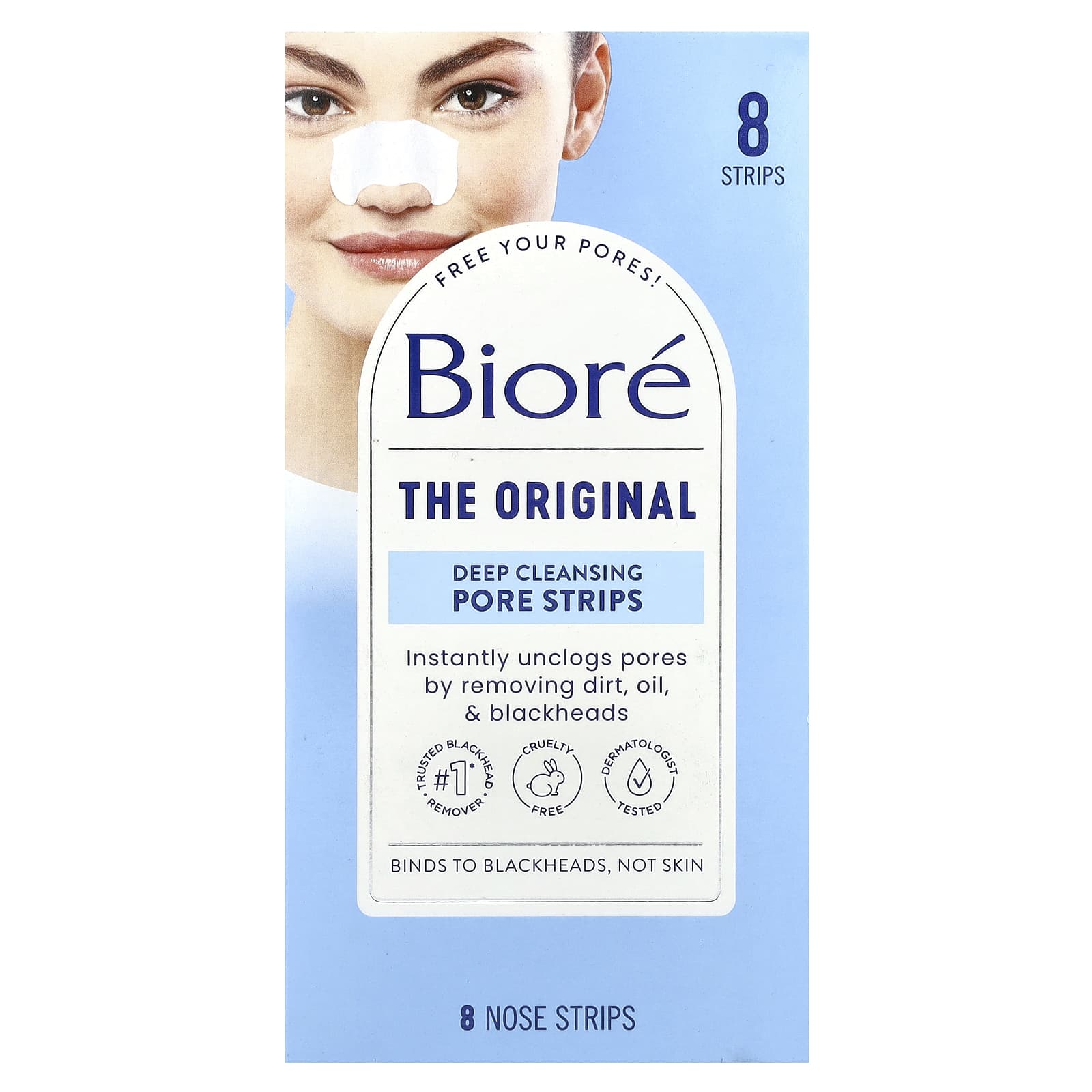 Biore, Deep Cleansing Pore Strips, 8 Nose Strips