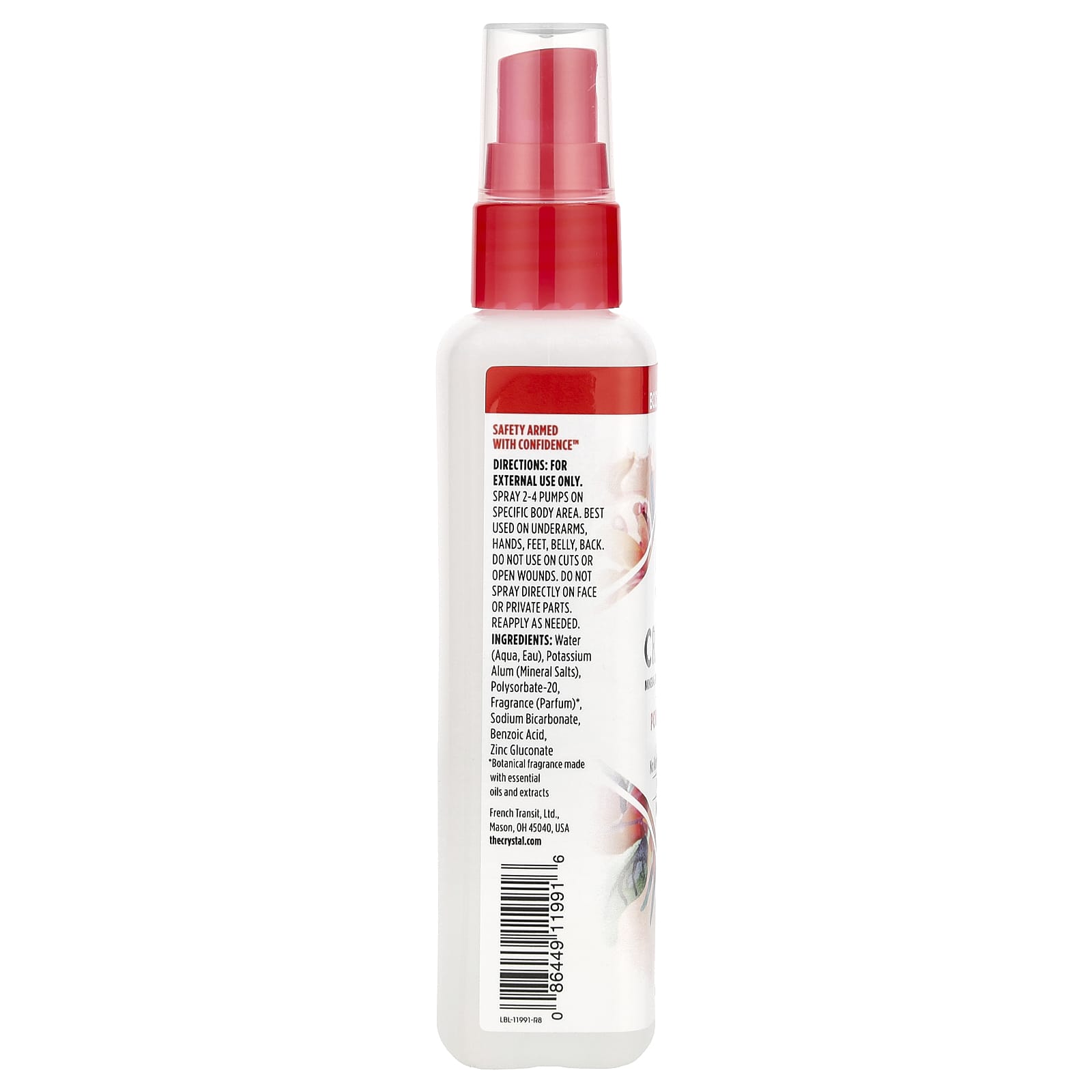 CRYSTAL, Mineral-Enriched Deodorant Spray, Pomegranate, 4 fl oz (118 ml)