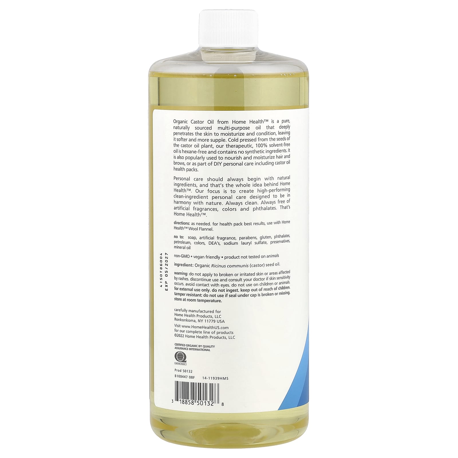 Home Health, Organic Castor Oil, 32 fl oz (946 ml)