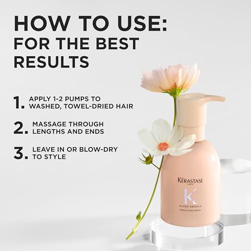 Kérastase Gloss Absolu Anti-Frizz Styling Cream for Thick, Frizzy Hair