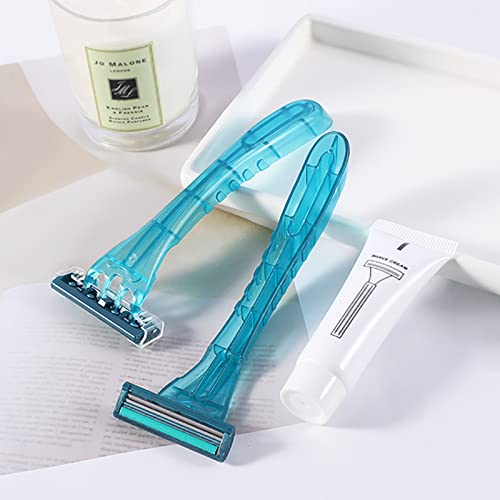 100 Pack Disposable Razors, Individually Wrapped Twin Blade