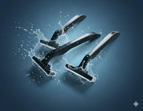 100 Count Black Twin-Blade Disposable Razors with Fixed Head