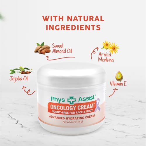 PhysAssist Oncology Cream Scent-Free Face & Body Moisturizer, 4 oz