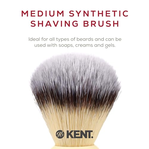 Kent Synthetic Shaving Brush with Silvertex Bristles