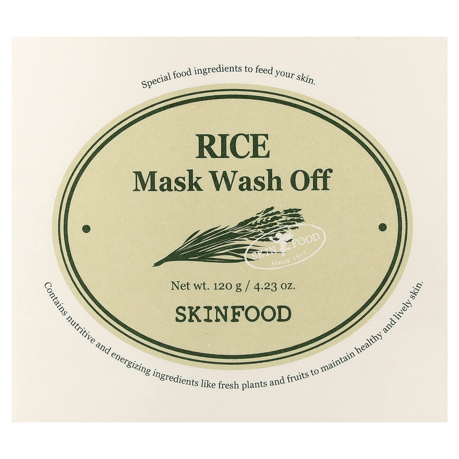 SKINFOOD, Rice Beauty Mask Wash Off, 4.23 oz (120 g)