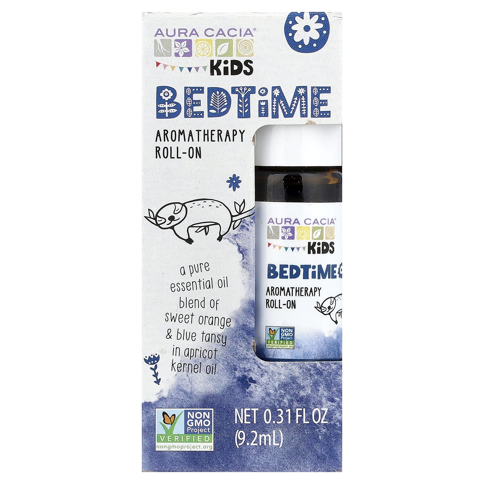 Aura Cacia, Kids, Bedtime Aromatherapy Roll-On, 0.31 fl oz (9.2 ml)