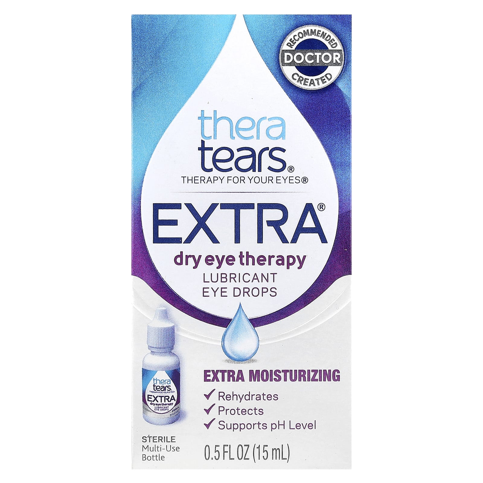 TheraTears, Extra® Dry Eye Therapy, Lubricant Eye Drops, 0.5 fl oz (15 ml)