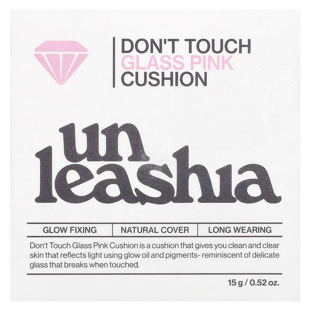 Unleashia, Don't Touch Glass Pink Cushion, SPF 50+/PA++++, 21N Hyaline, 0.52 oz (15 g)