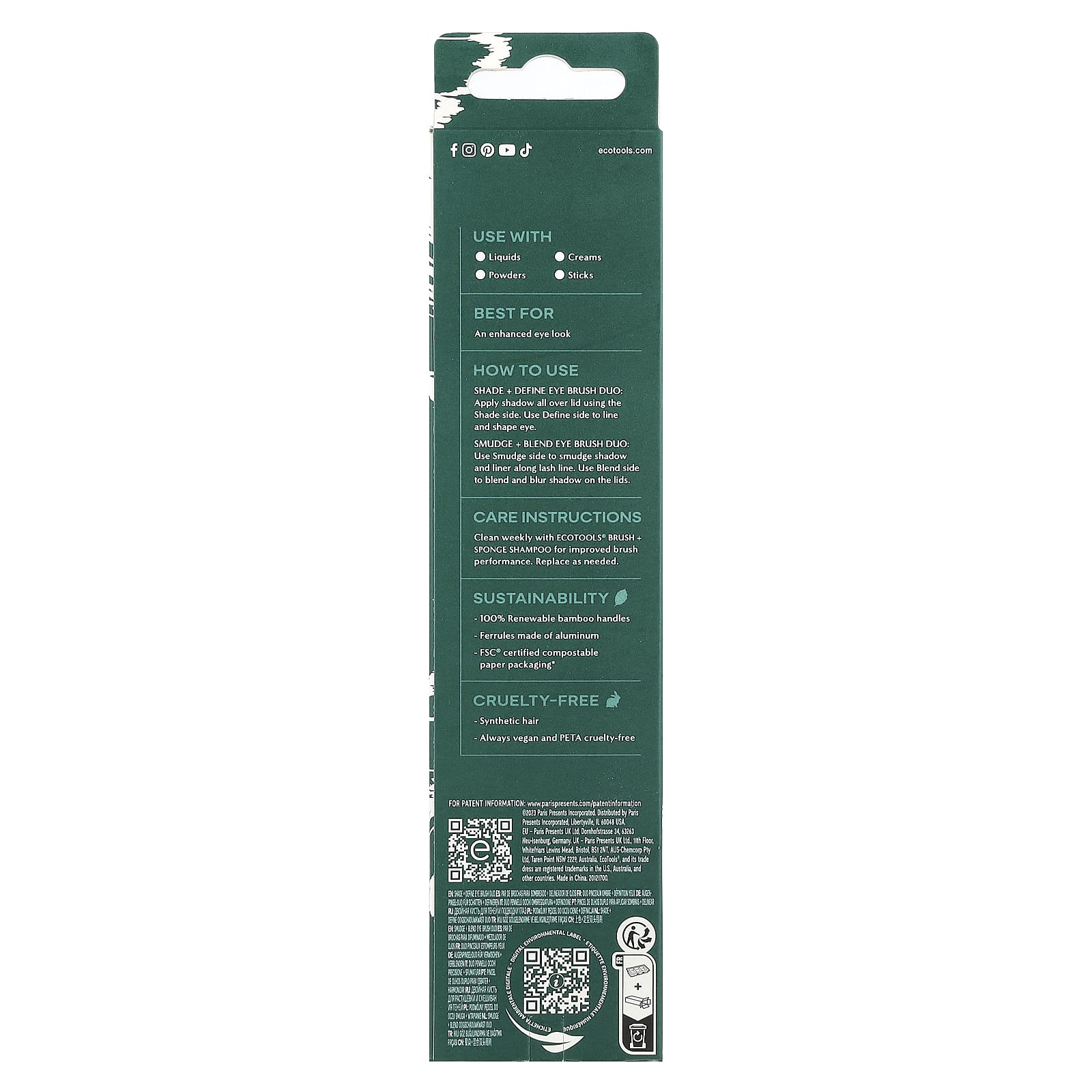 EcoTools, Enhancing Eye Brush Set, 2 Piece Set