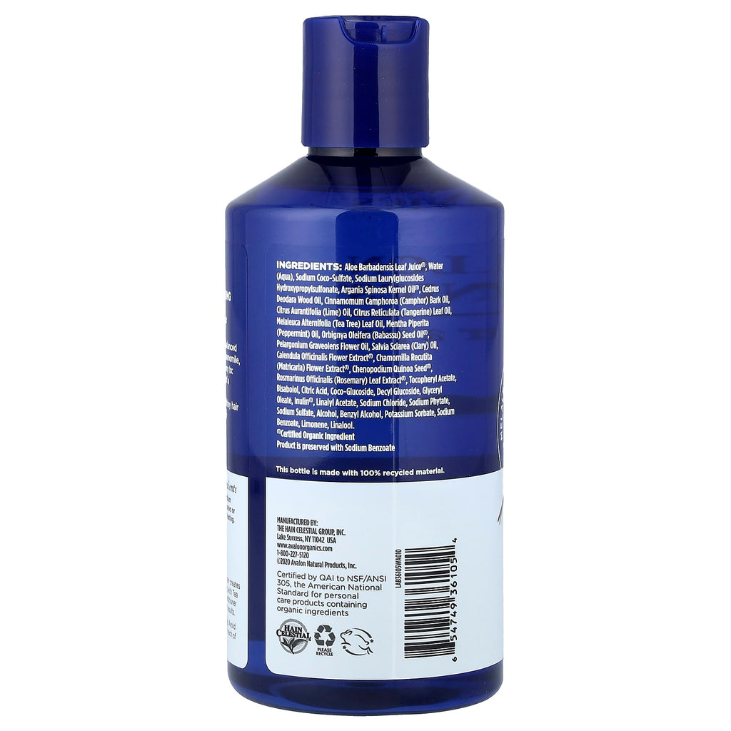 Avalon Organics, Therapy, Scalp Normalizing Shampoo, Tea Tree Mint, 14 fl oz (414 ml)
