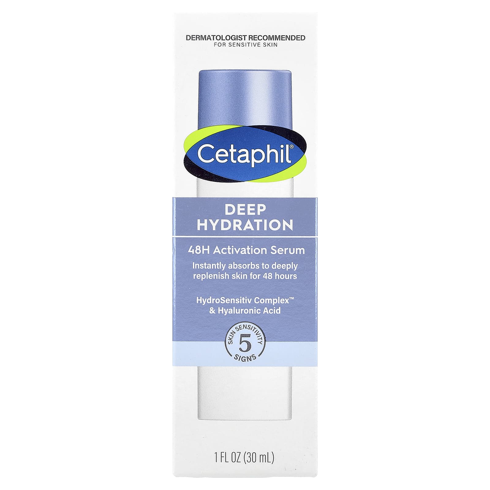 Cetaphil, Deep Hydration, 48H Activation Serum, For Sensitive Skin, 1 fl oz (30 ml)
