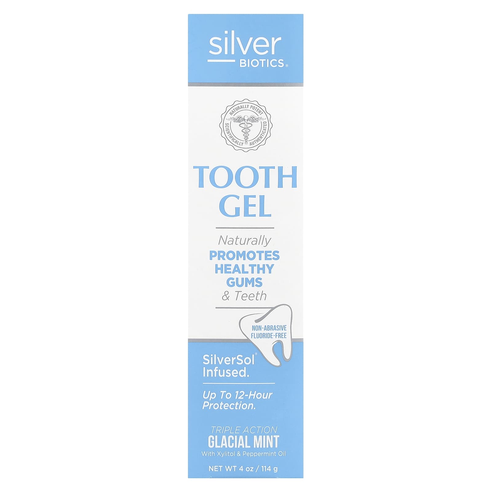 American Biotech Labs, Silver Biotics®, Tooth Gel, Glacial Mint, 4 oz (114 g)