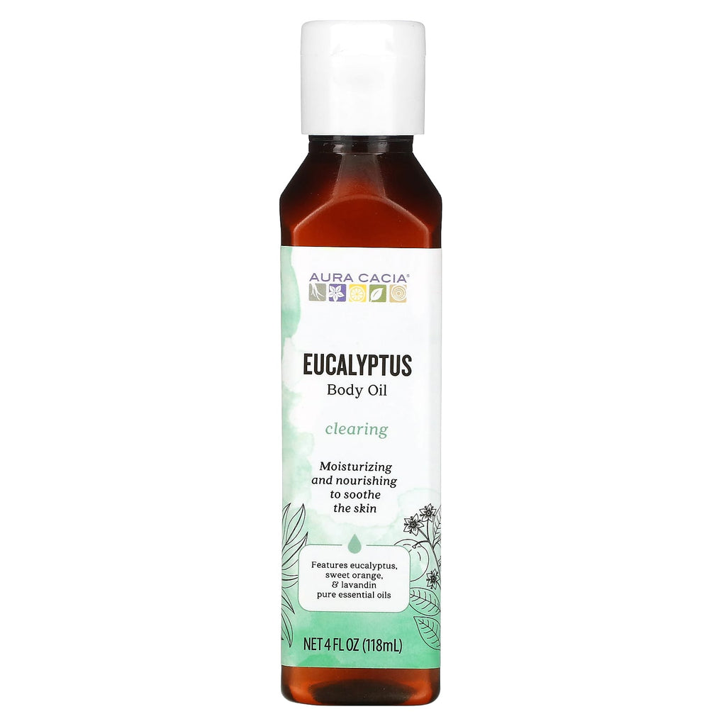 Aura Cacia, Body Oil, Clearing Eucalyptus, 4 fl oz (118 ml)