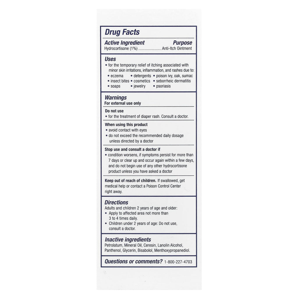 Aquaphor, Itch Relief Ointment, Maximum Strength, Fragrance Free, 2 oz (56 g)