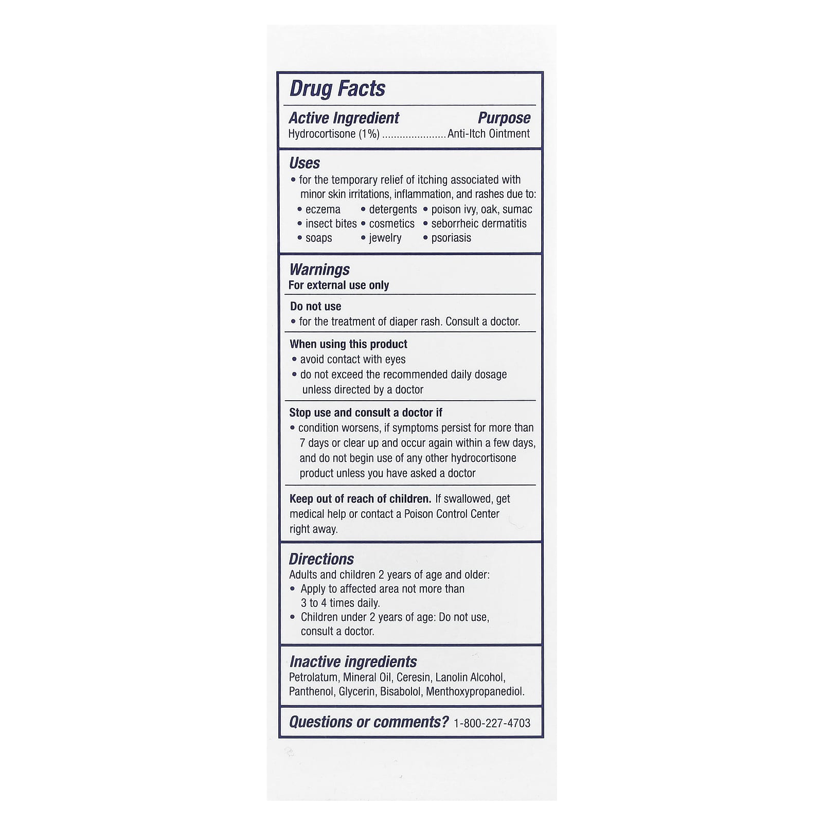 Aquaphor, Itch Relief Ointment, Maximum Strength, Fragrance Free, 2 oz (56 g)