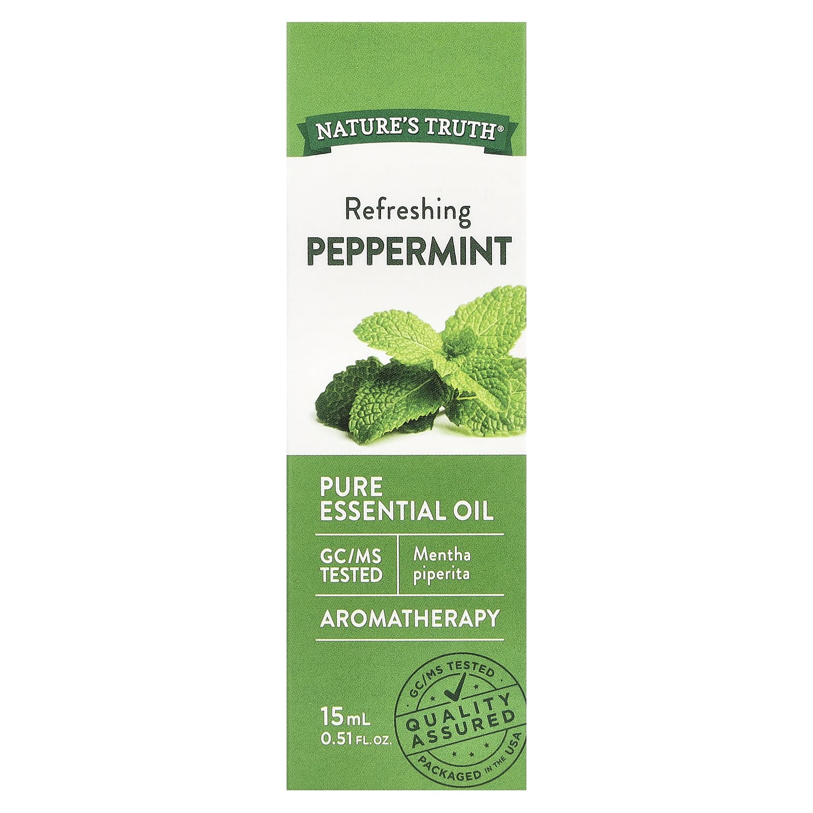 Nature's Truth, Pure Essential Oil, Refreshing Peppermint, 0.51 fl oz (15 ml)