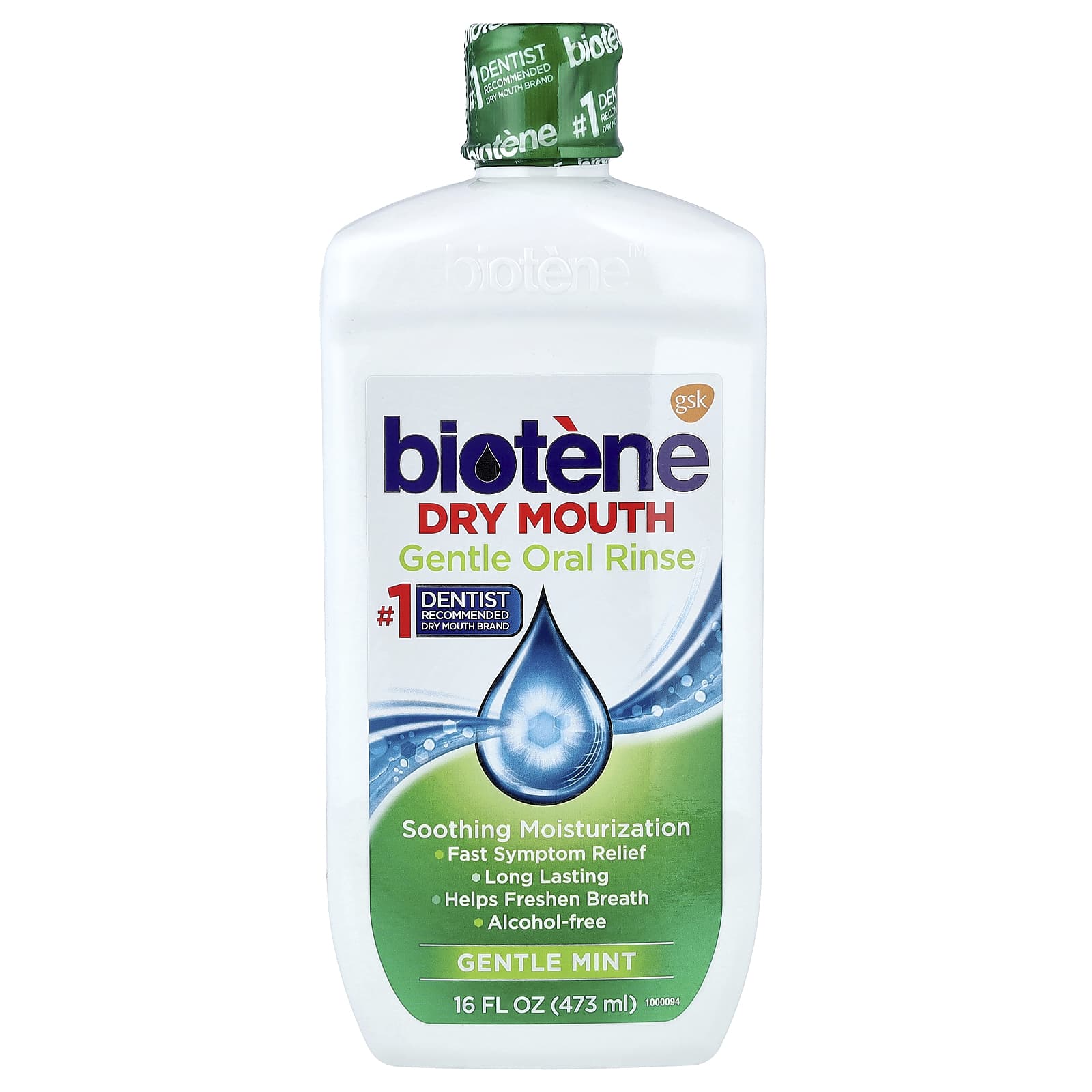 Biotene Dental Products, Dry Mouth Gentle Oral Rinse, Alcohol-Free, Gentle Mint, 16 fl oz (473 ml)