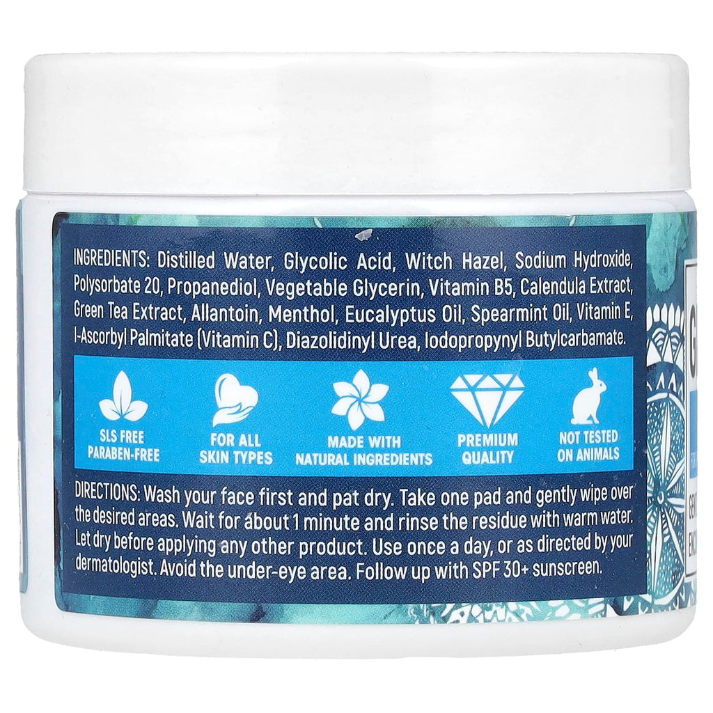 MaryAnn Organics, Glycolic Acid Exfoliating Pads, 50 Pads