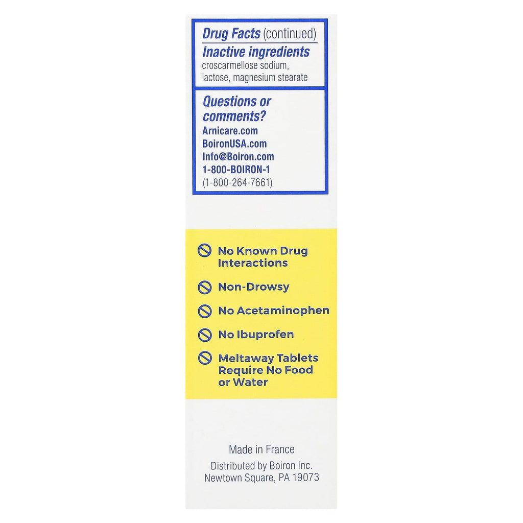 Boiron, Arnicare, Arnica Montana Meltaway Tablets, Unflavored, 60 Meltaway Tablets