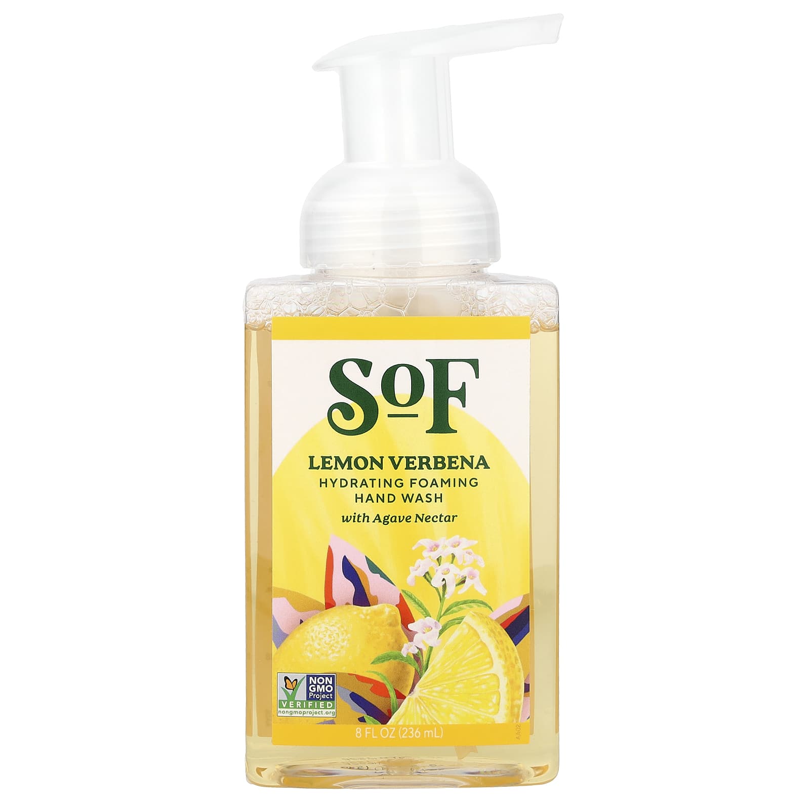 SoF, Hydrating Foaming Hand Wash with Agave Nectar, Lemon Verbena, 8 fl oz (236 ml)