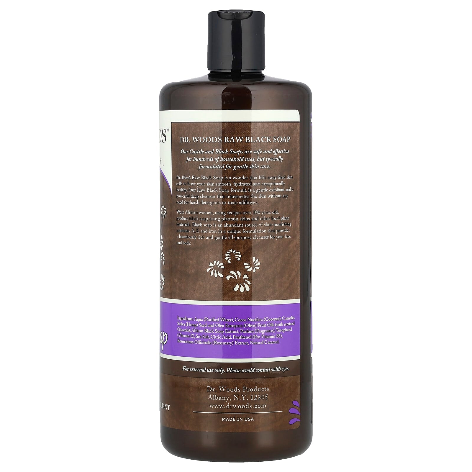 Dr. Woods, Raw Black Soap, Original, 32 fl oz (946 ml)