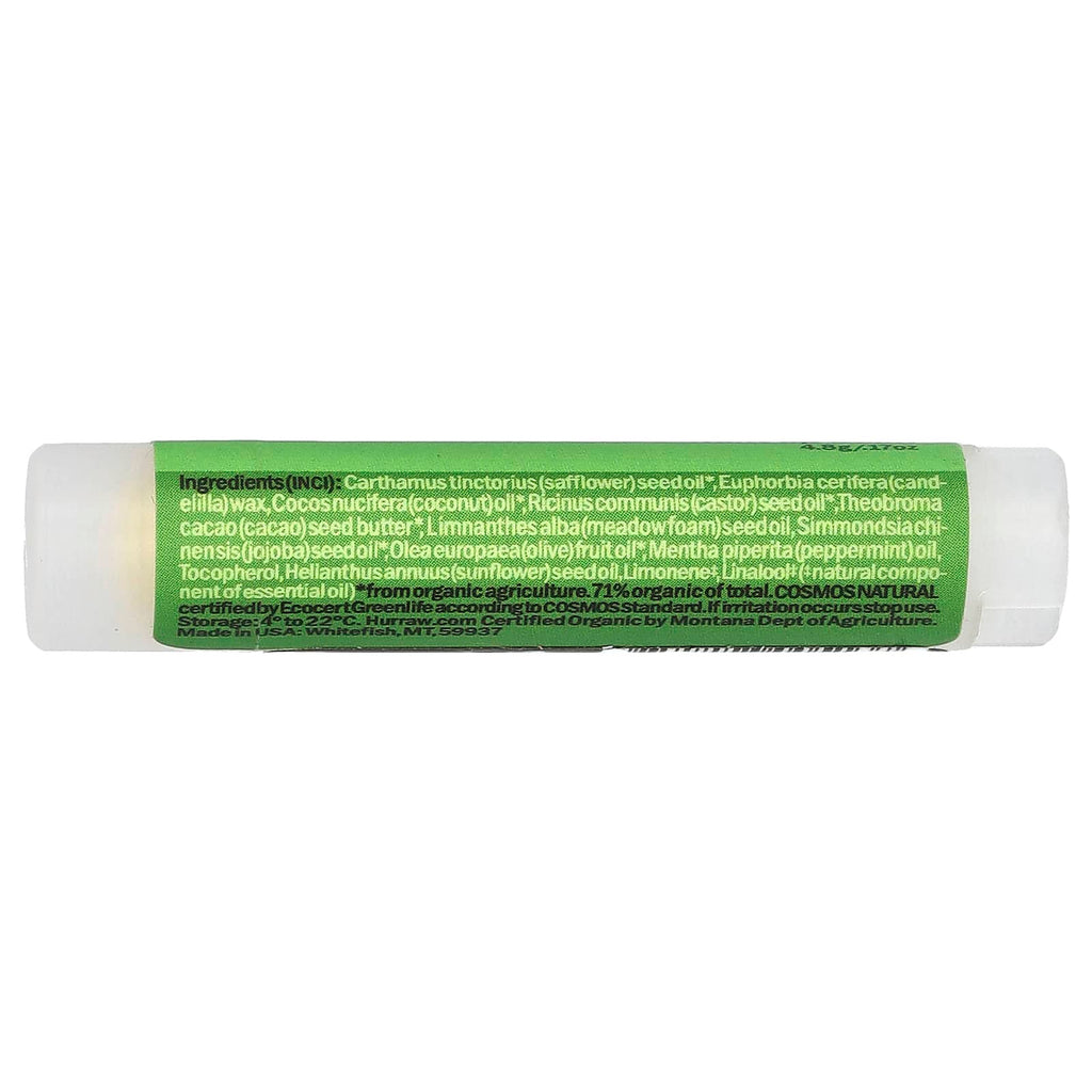 Hurraw! Balm, Lip Balm, Mint, 0.17 oz (4.8 g)