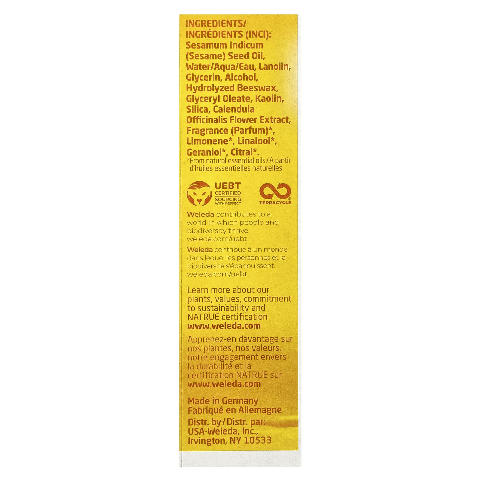 Weleda, Baby, Nourishing Body Cream, Calendula Extracts, 2.5 fl oz (75 ml)