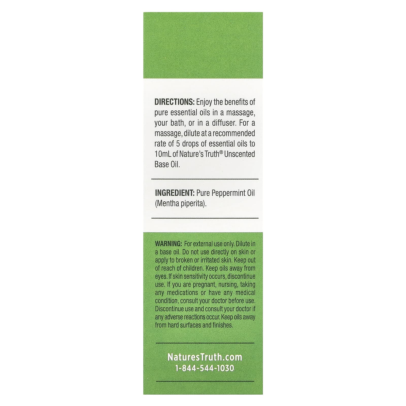 Nature's Truth, Pure Essential Oil, Refreshing Peppermint, 0.51 fl oz (15 ml)