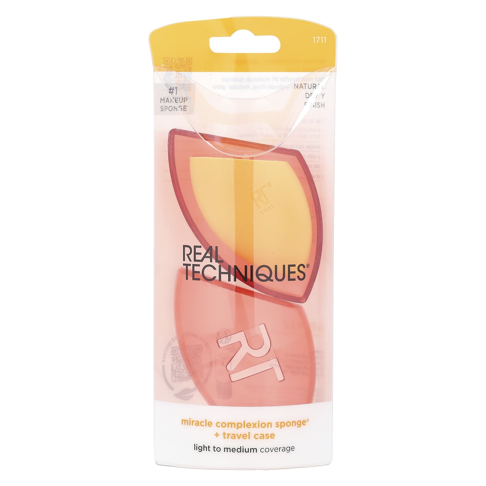 Real Techniques, Miracle Complexion Sponge® + Travel Case, 2 Piece Set