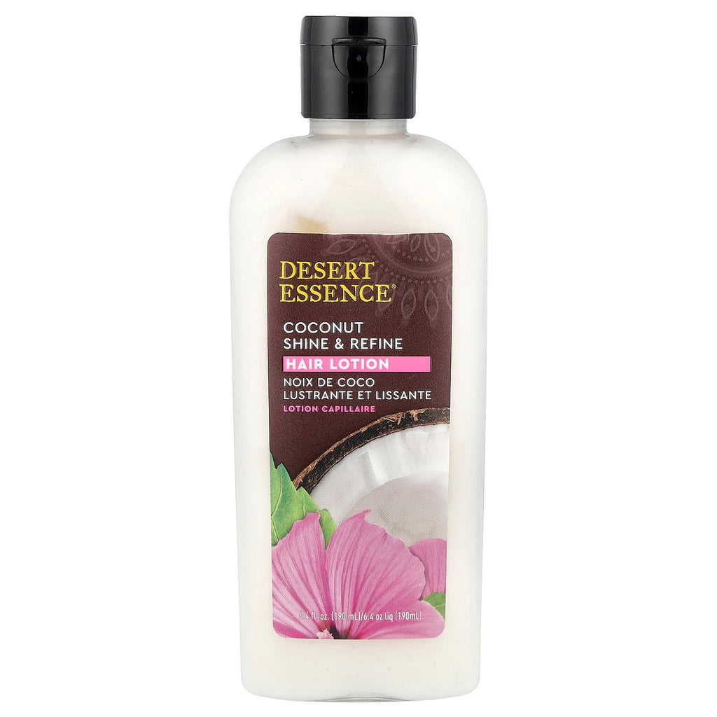 Desert Essence, Coconut Shine & Refine Hair Lotion, 6.4 fl oz (190 ml)