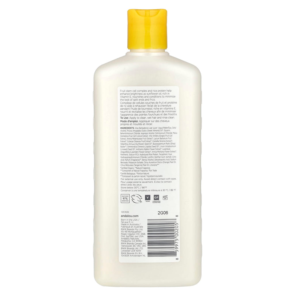 Andalou Naturals, Conditioner, Brilliant Shine, Sunflower & Citrus, For Strength and Vitality, 11.5 fl oz (340 ml)