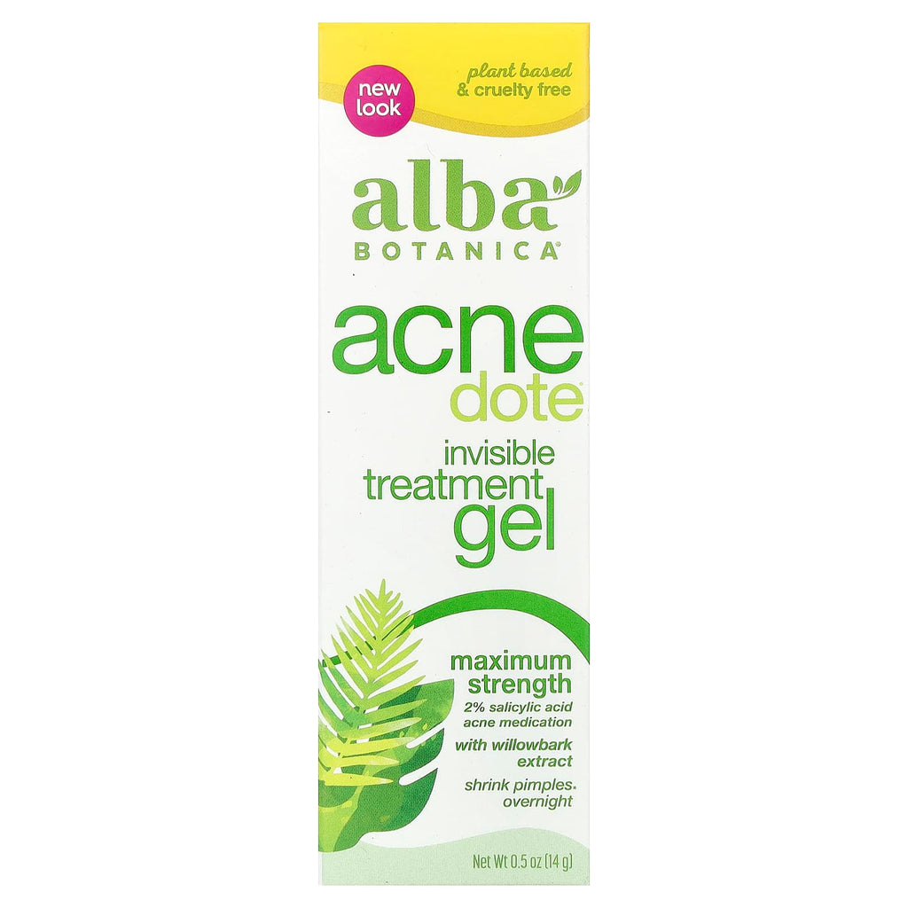 Alba Botanica, Acnedote®, Invisible Treatment Gel, Maximum Strength, 0.5 oz (14 g)