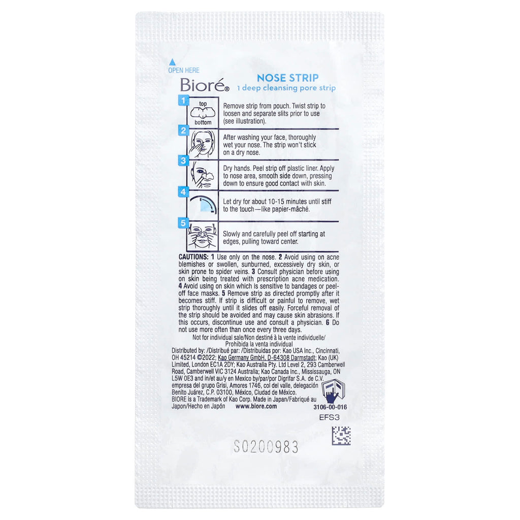 Biore, Deep Cleansing Pore Strips, 8 Nose Strips