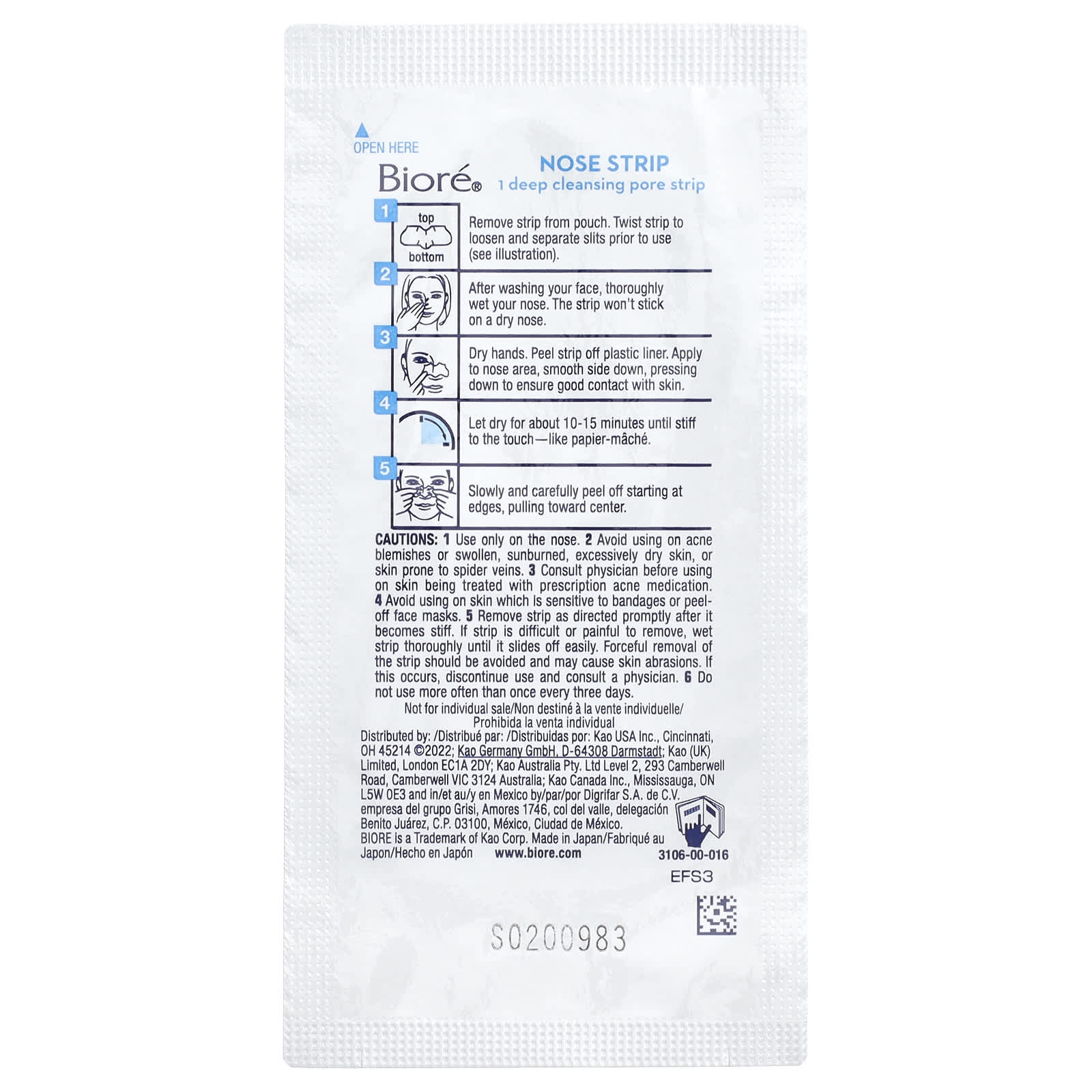 Biore, Deep Cleansing Pore Strips, 8 Nose Strips