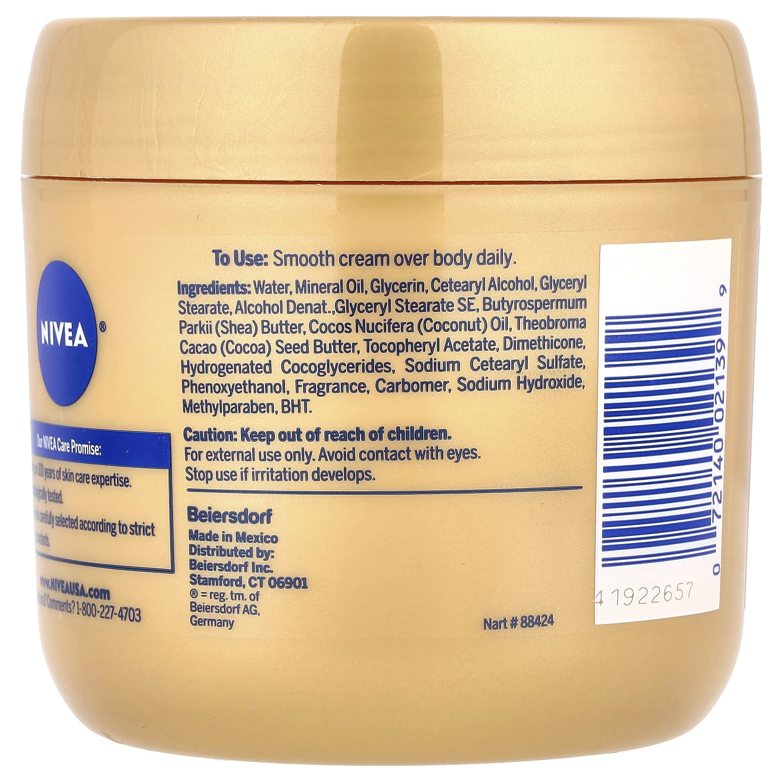Nivea, Body Cream, Cocoa Butter, 16 oz (454 g)