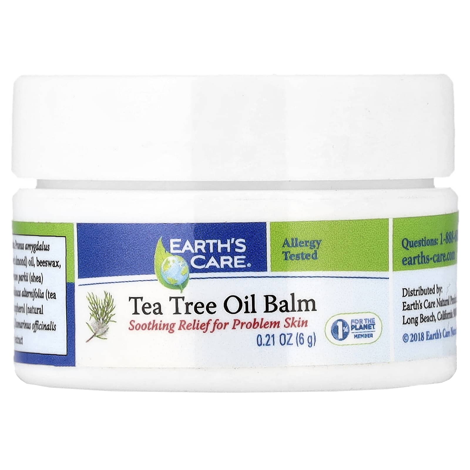 Earth's Care, Tea Tree Oil Balm, 0.21 oz (6 g)