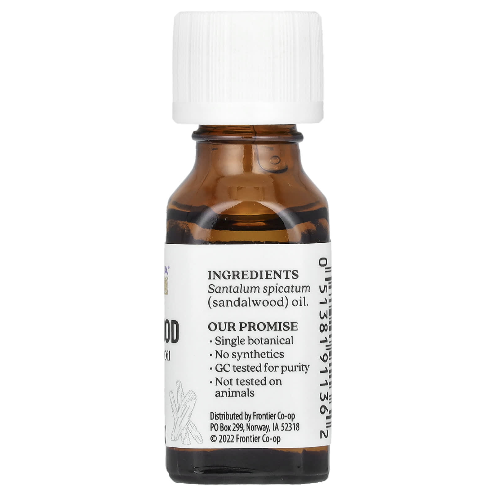 Aura Cacia, Pure Essential Oil, Sandalwood, 0.5 fl oz (15 ml)