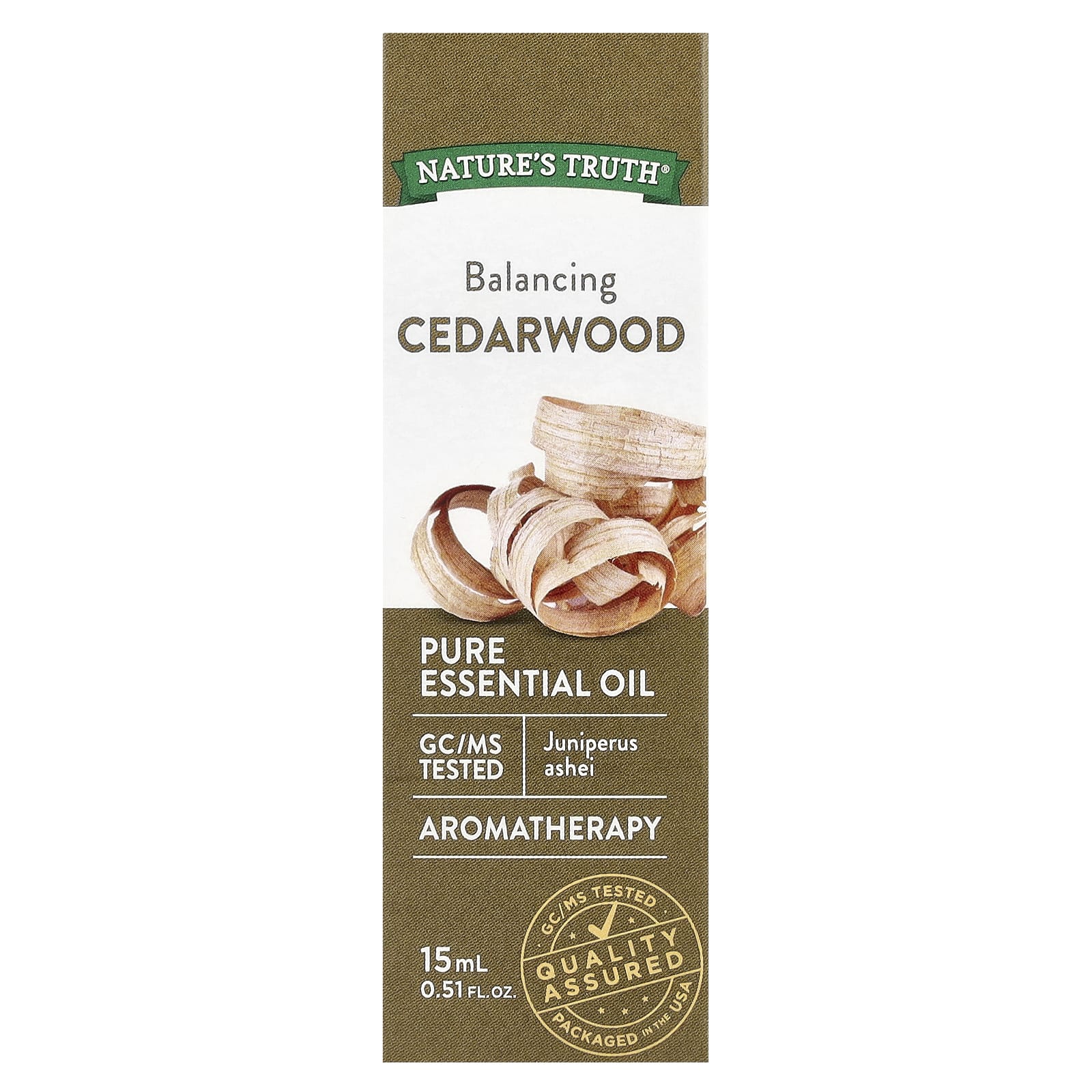 Nature's Truth, Pure Essential Oil, Balancing Cedarwood, 0.51 fl oz (15 ml)