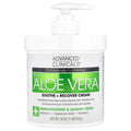 Advanced Clinicals, Aloe Vera, Soothe + Recover Cream, 16 oz (454 g)