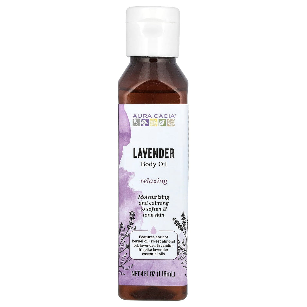 Aura Cacia, Body Oil, Lavender, 4 fl oz (118 ml)